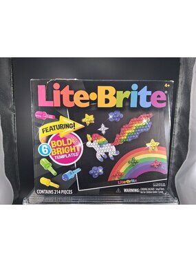 Lite-Brite 214-Piece Bold & Bright Templates Kit Ages 4+